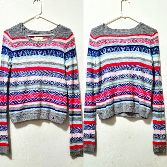 Hollister Sweaters - Hollister Multicolored Striped Sweater